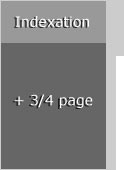 Indexation + 3/4 de page