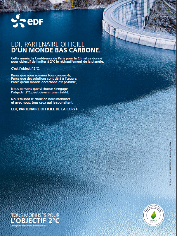 Greenwashing : la campagne de publicité EDF sanctionnée