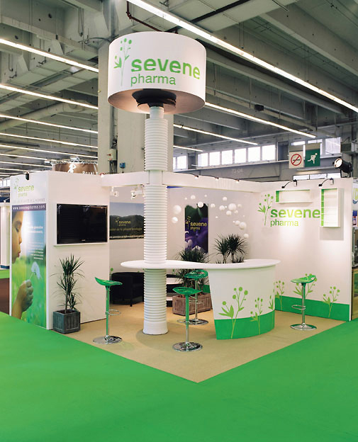 Décors et Stands - stand remonté et modifié pour le salon pharmagora