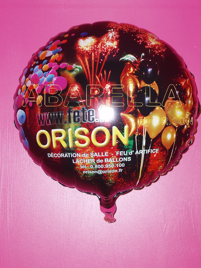 Abarella - Orison - Impression ballon aluminium mylar 45 cm en quadri