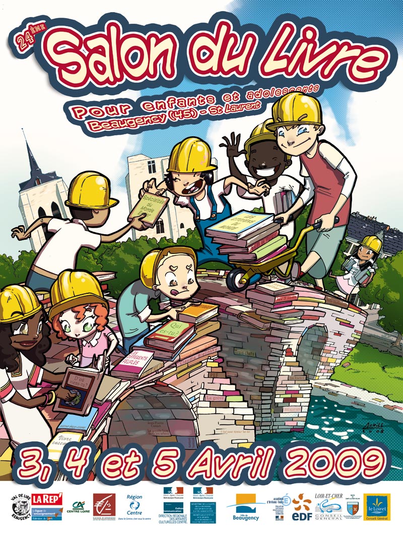 Achile - affiche pour salon du livre - Beaugency 2009