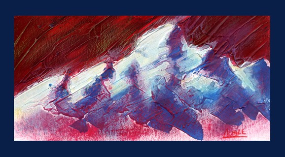 Achile - Peinture de montagnes à l'acrylique
