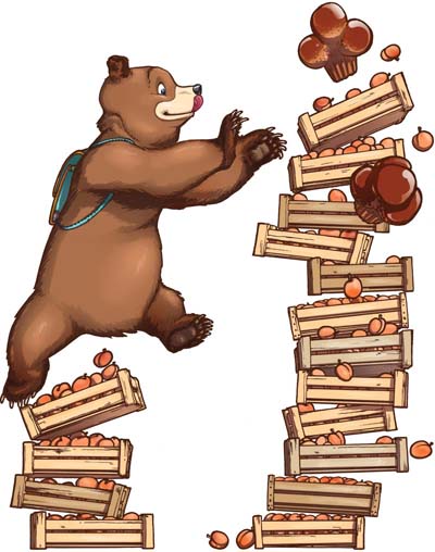 Achile - Ours écolier gourmand