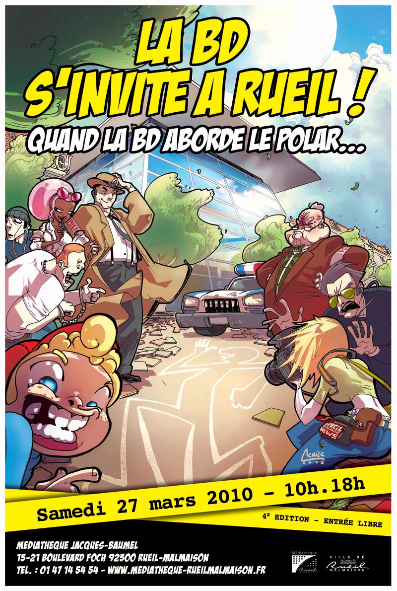 Achile - affiche de festival BD - Rueil 2010