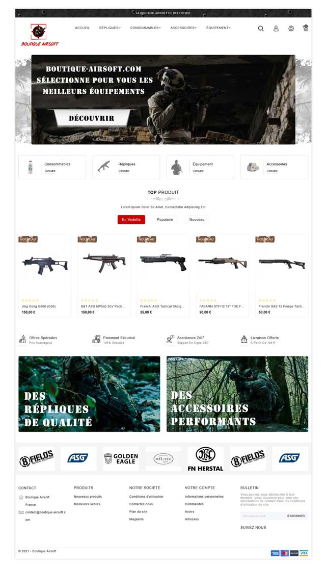 ADCP - Boutique Airsoft - Site prestashop