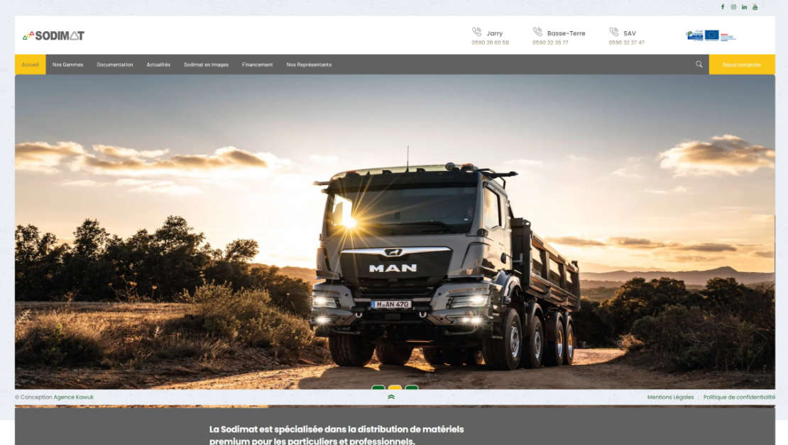 Agence web Kawuk - SODIMAT Guadeloupe
