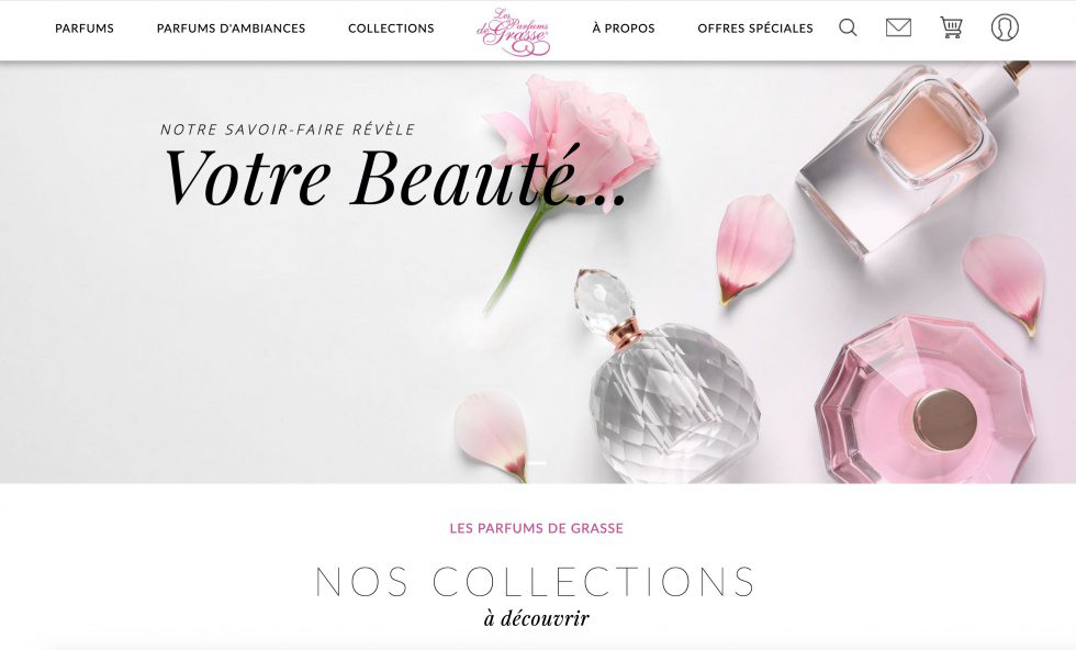 Agence Web Spinat - Création du site e-commerce Les Parfums de Grasse