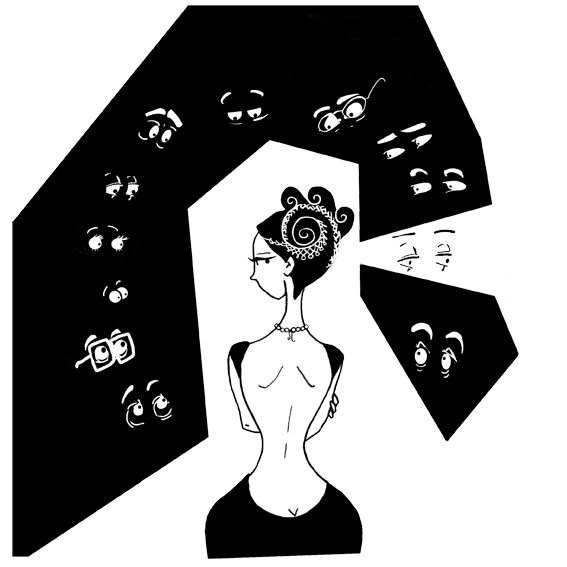 Alice Laverty - Illustration femme les larmes retenues