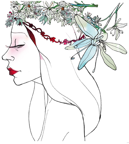 Alice Laverty - Illustration d'un portrait d'une femme de profil