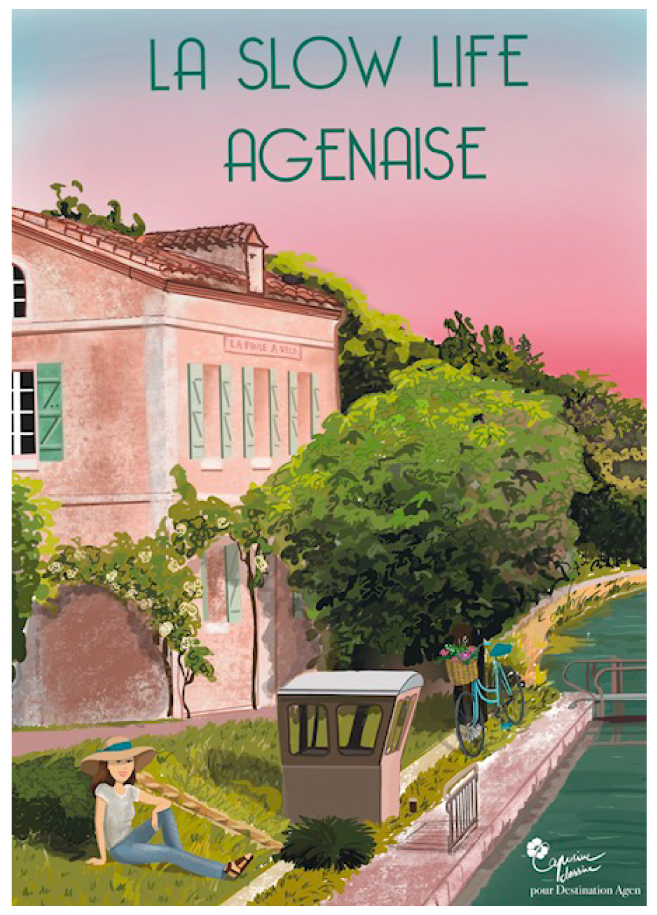 Capucine dessine - Le canal de Garonne