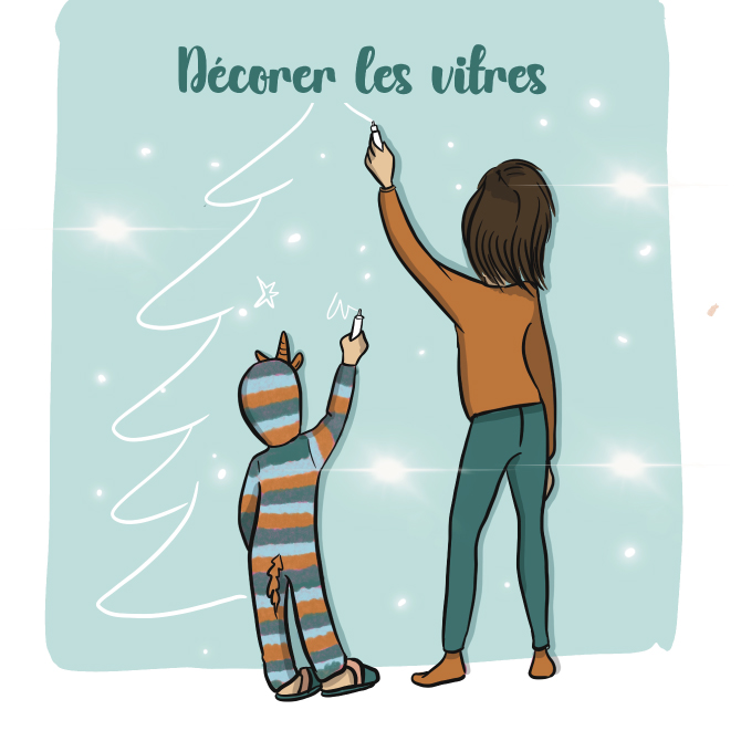 Capucine dessine - décoration avec maman