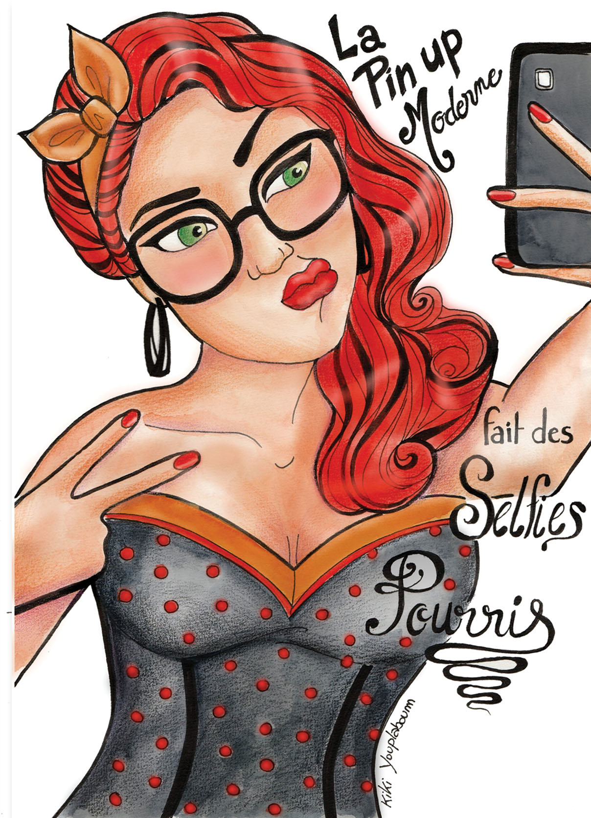 Christelle Histe - La pin up Moderne fait des selfies pourris