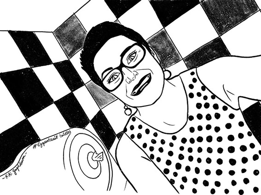 Christelle Histe - Egoportrait aux toilettes