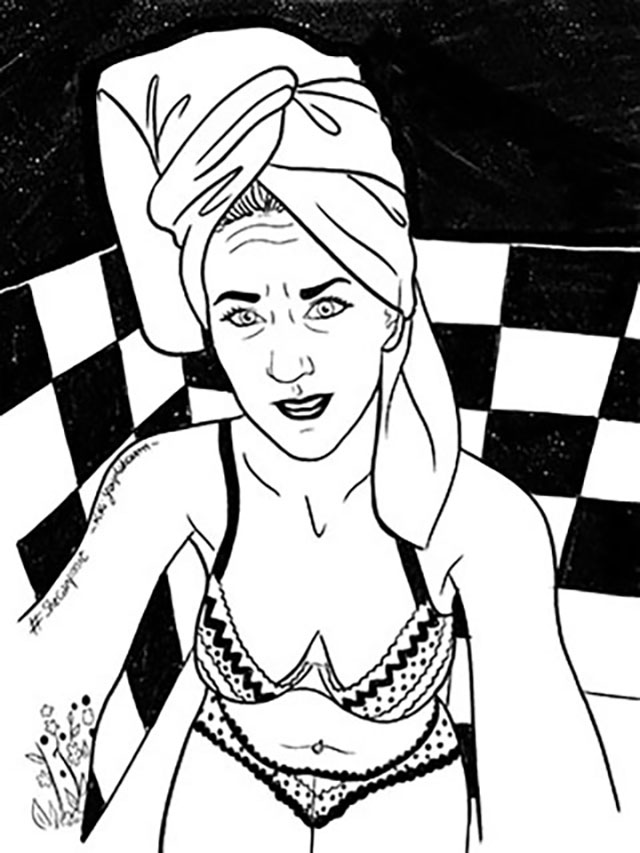 Christelle Histe - Egoportrait aux toilettes