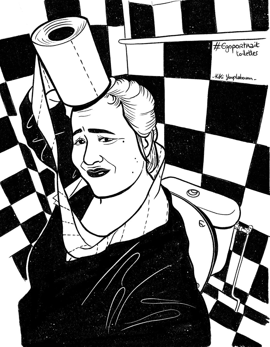Christelle Histe - Egoportrait aux toilettes