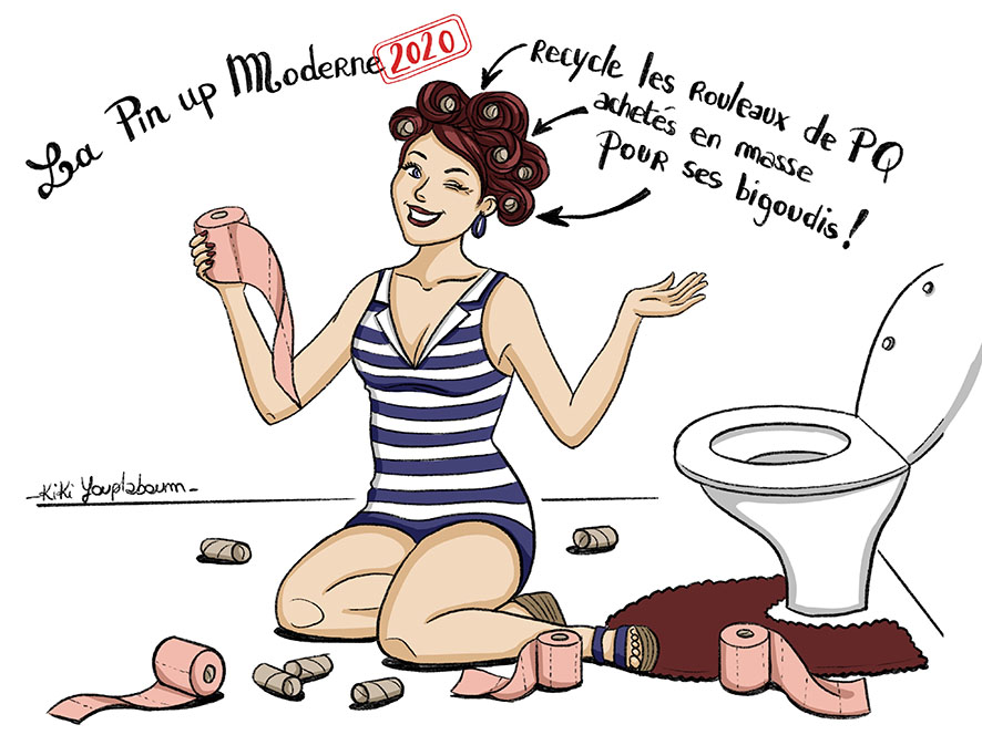 Christelle Histe - La pin up moderne recycle les rouleaux de PQ