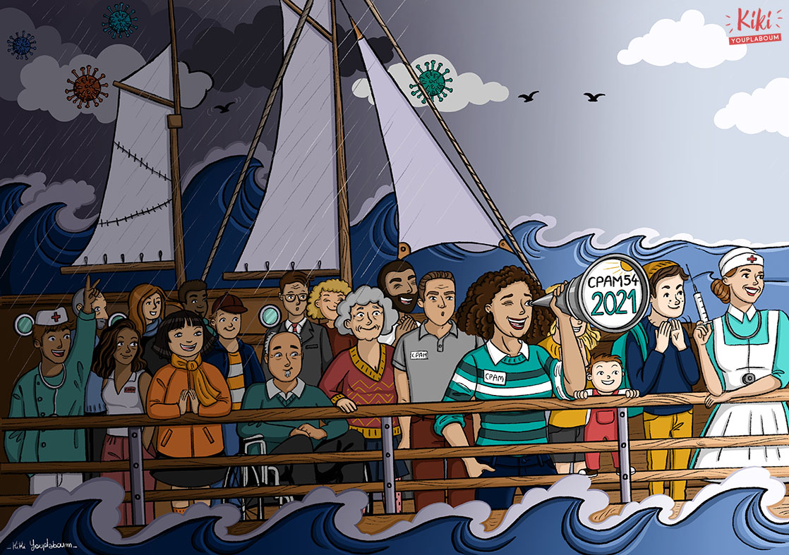 Christelle Histe - Illustration de couverture d'un roman pour la CPAM