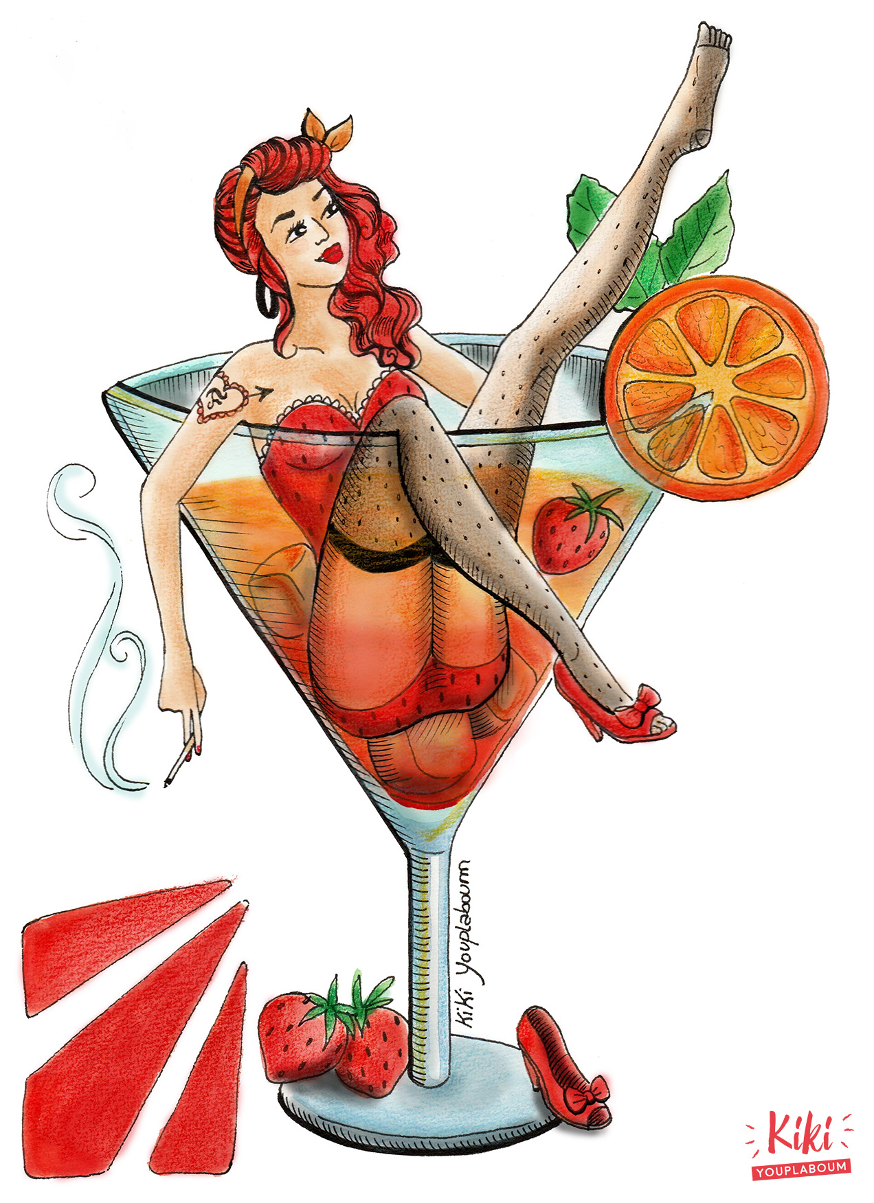 Christelle Histe - La pin up Moderne prend un bain de cocktail
