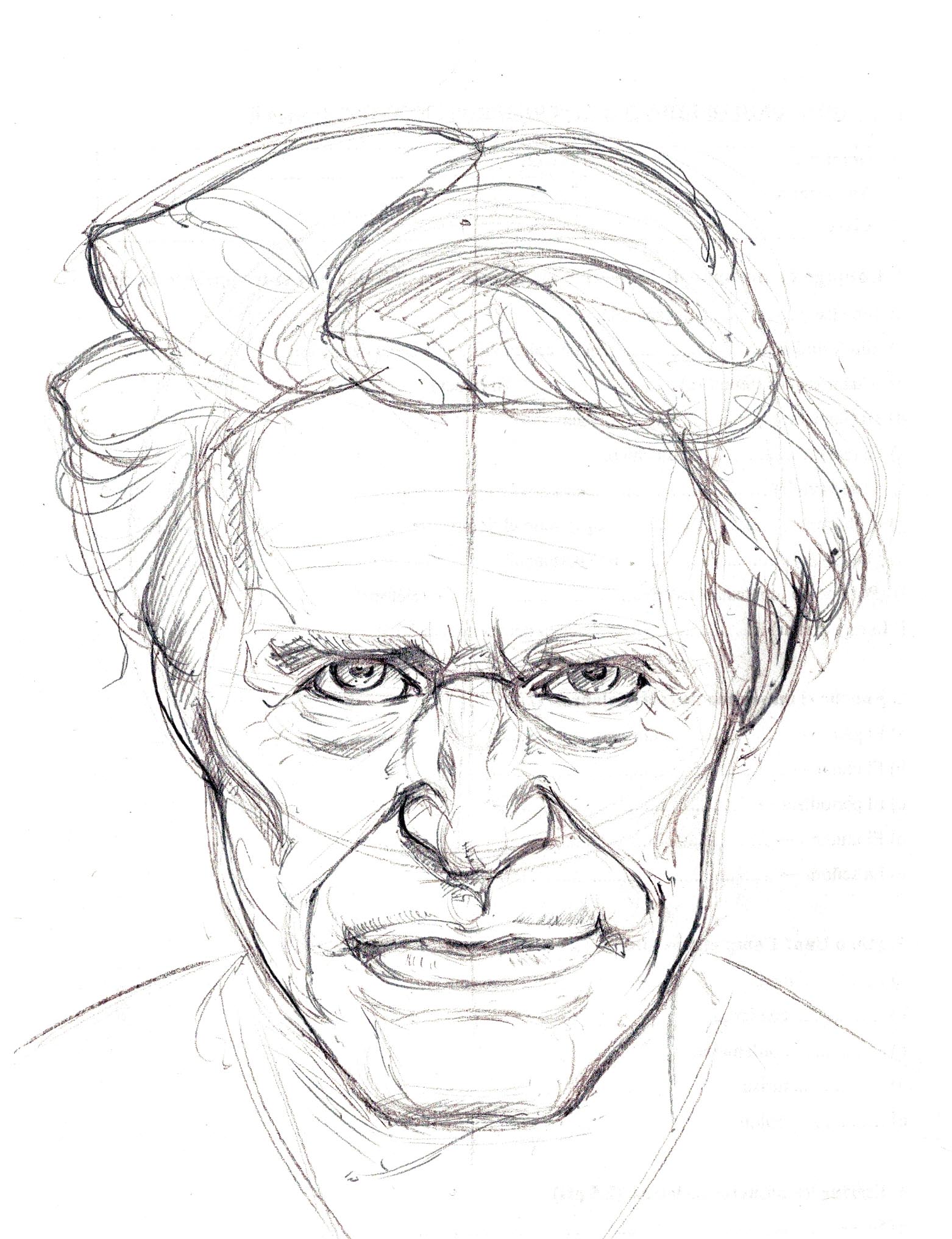 Christophe Esquerré - Esquisse de l'acteur Willem Dafoe- TOULOUSE