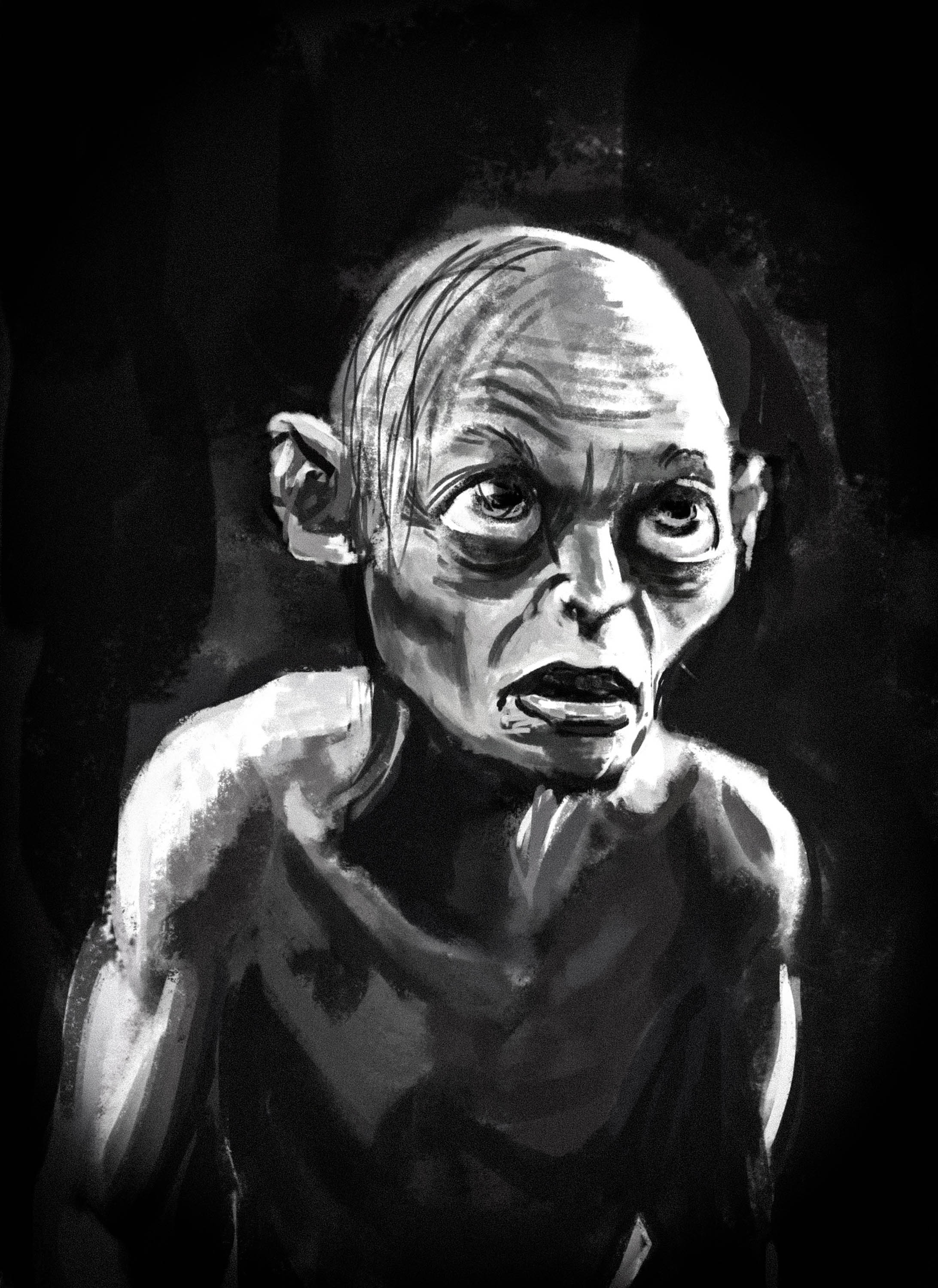 Christophe Esquerré - Gollum - Fan art- Speed painting - Toulouse