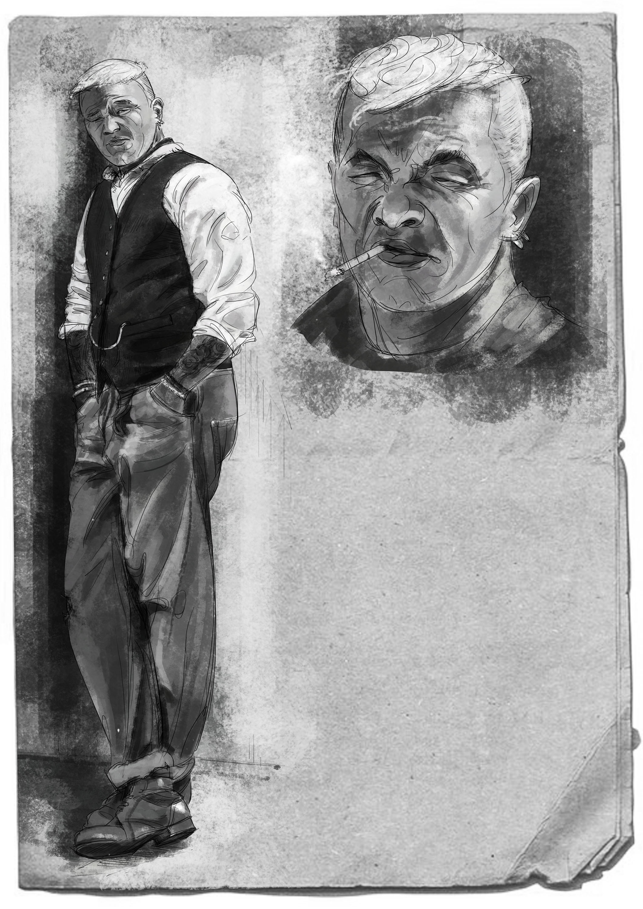 Christophe Esquerré - Personnage- couleur numérique-TOULOUSE