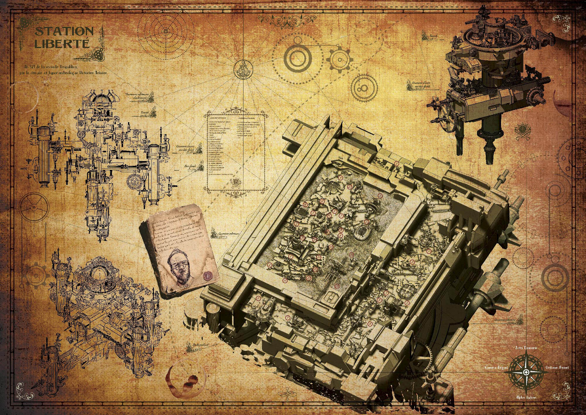 Christophe Esquerré - Carte steampunk-Toulouse
