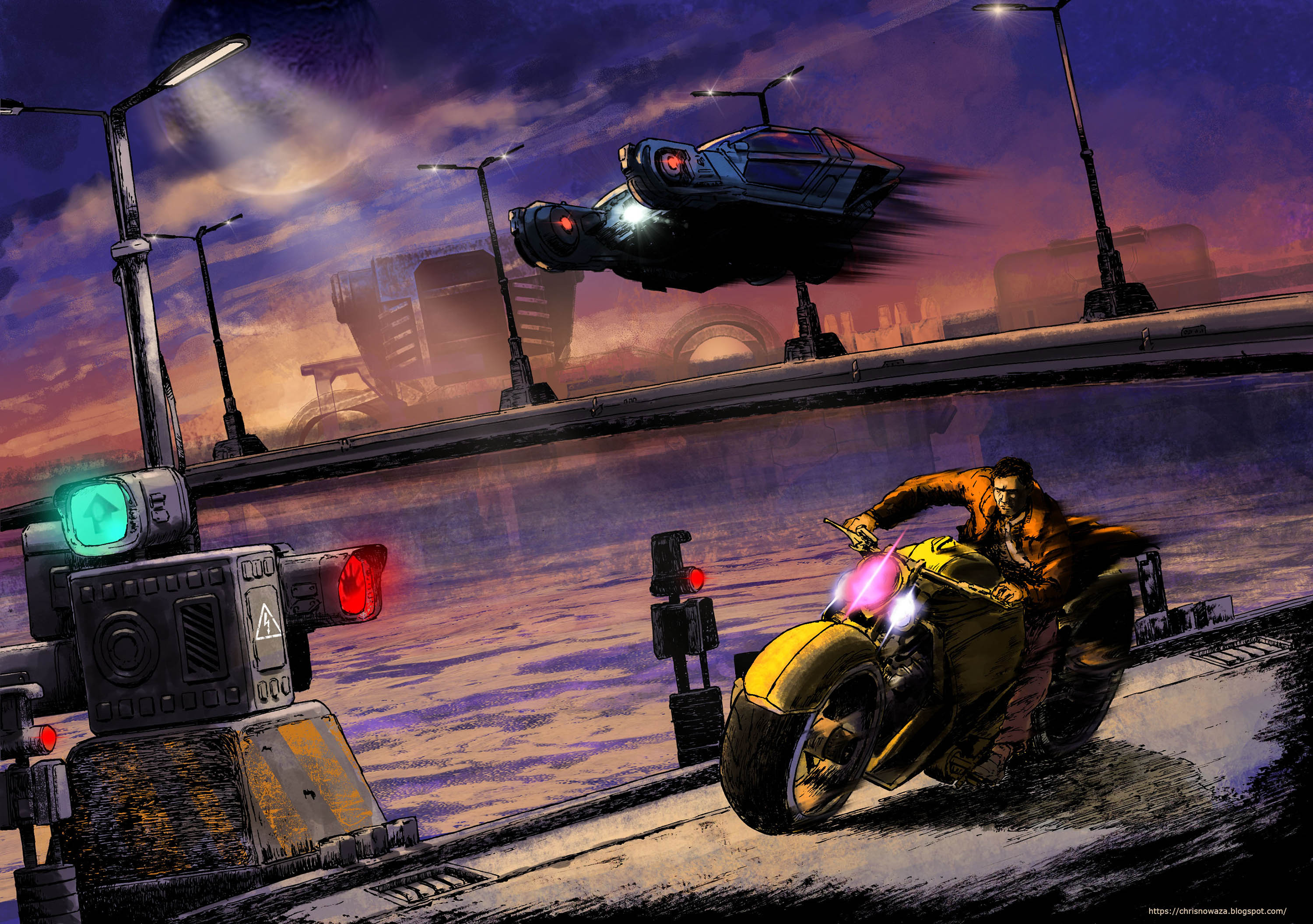 Christophe Esquerré - cyberpunk hot pursiut