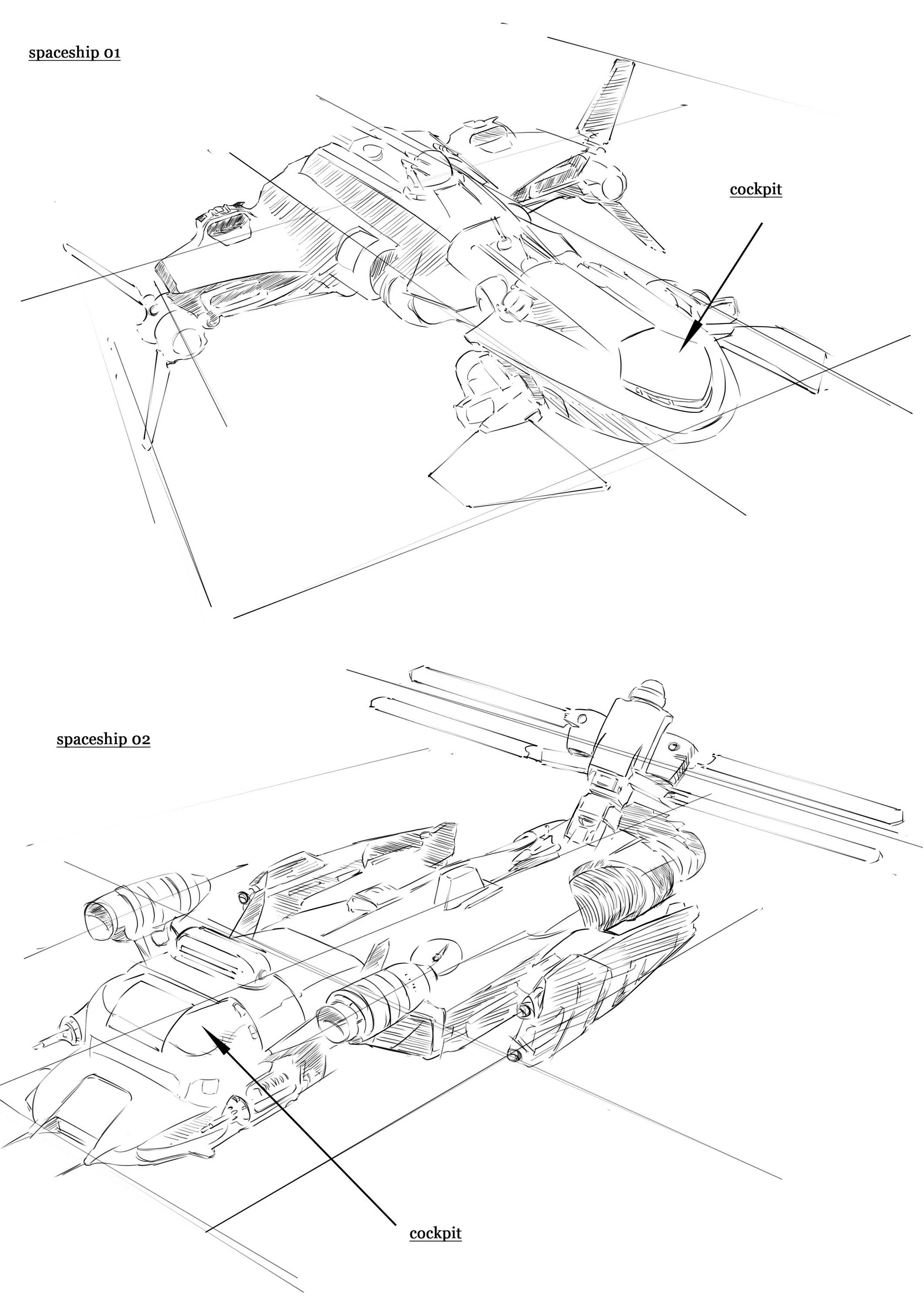 Christophe Esquerré - Spaceship concept art