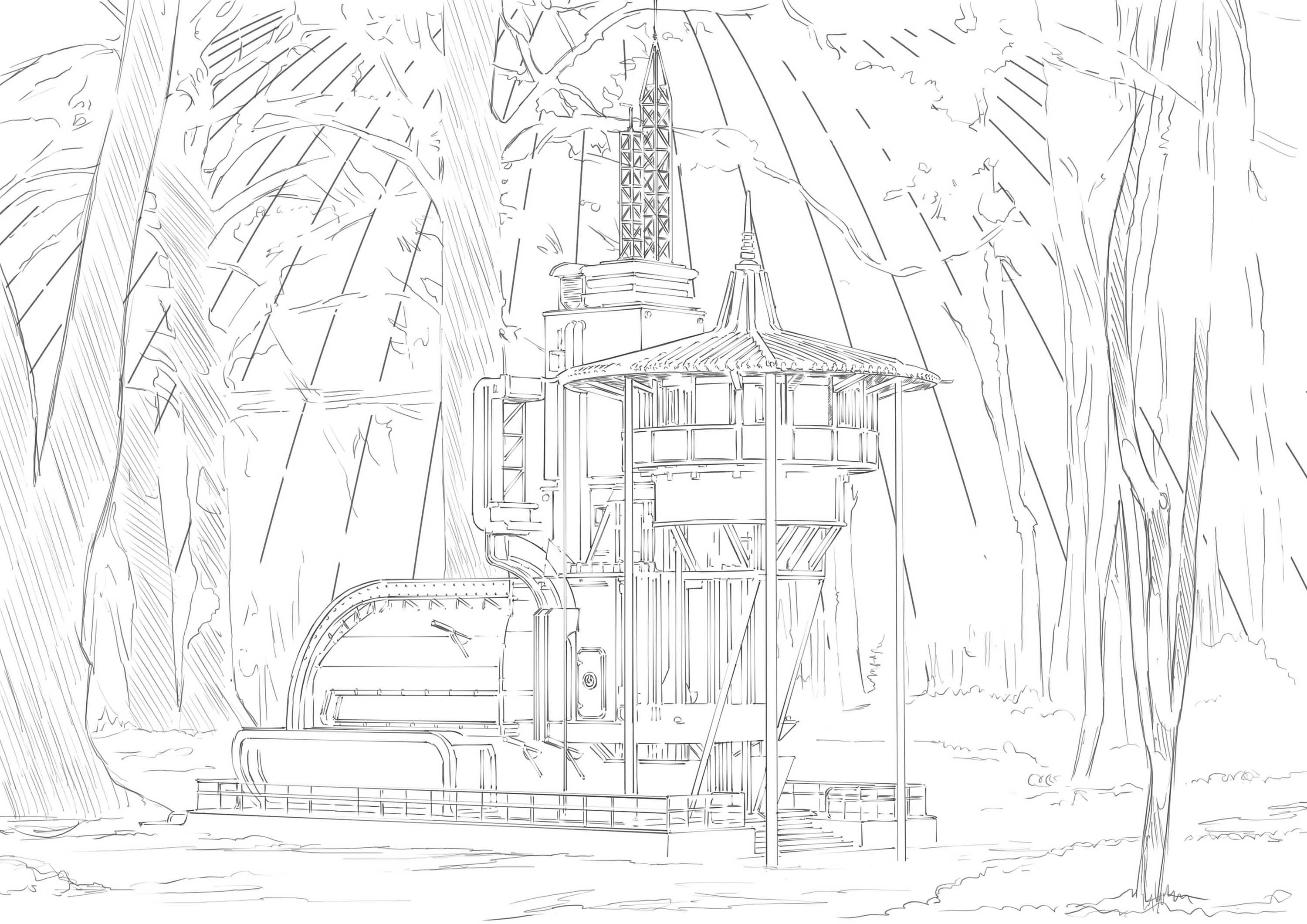 Christophe Esquerré - Building concept art