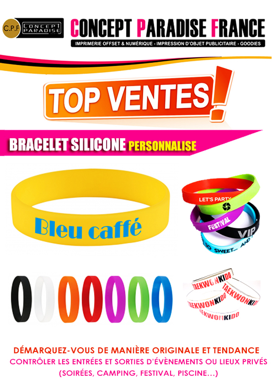 Concept Paradise France - Nos bracelets en silicone