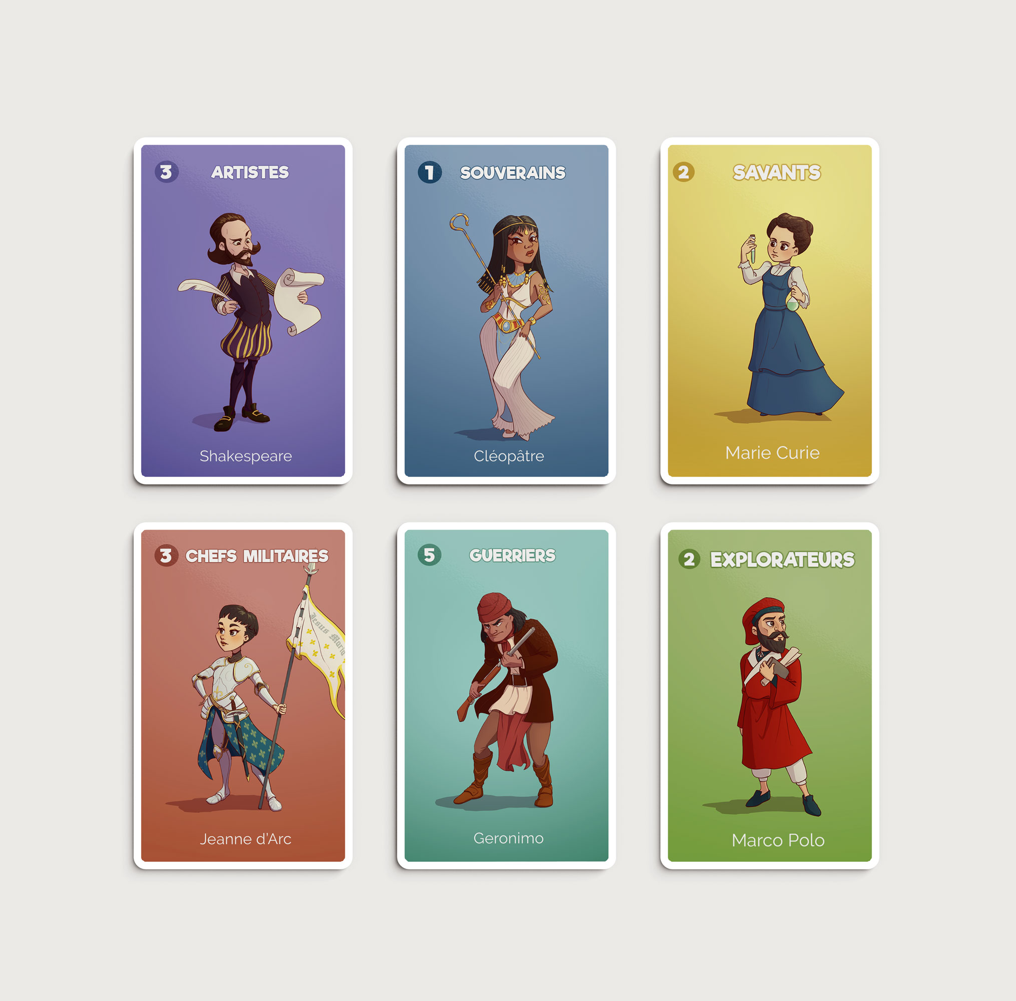Laetitia Landois - Jeu de 7 familles - Personnalités historiques
