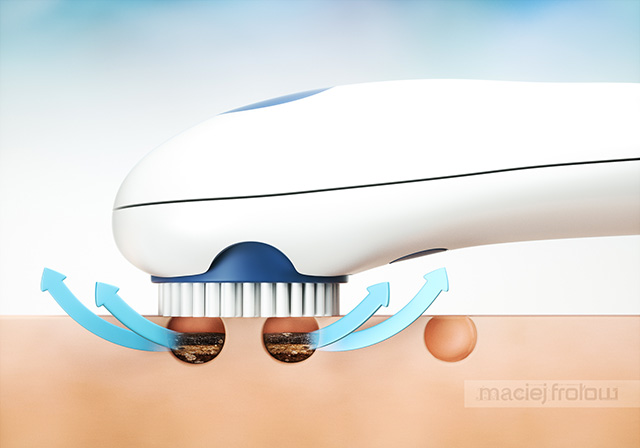 Maciej Frolow - illustration brosse pour visage Nivéa