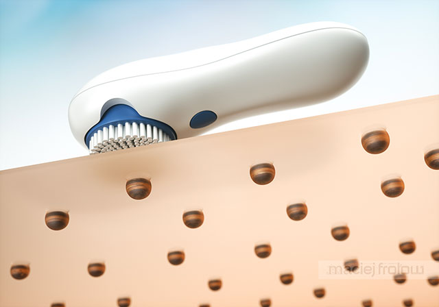 Maciej Frolow - Realisation d'une illustration d'une brosse pour visage