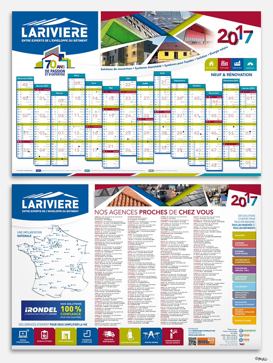 Magali AC graphisme - Calendrier charte graphique design création graphiste Angers