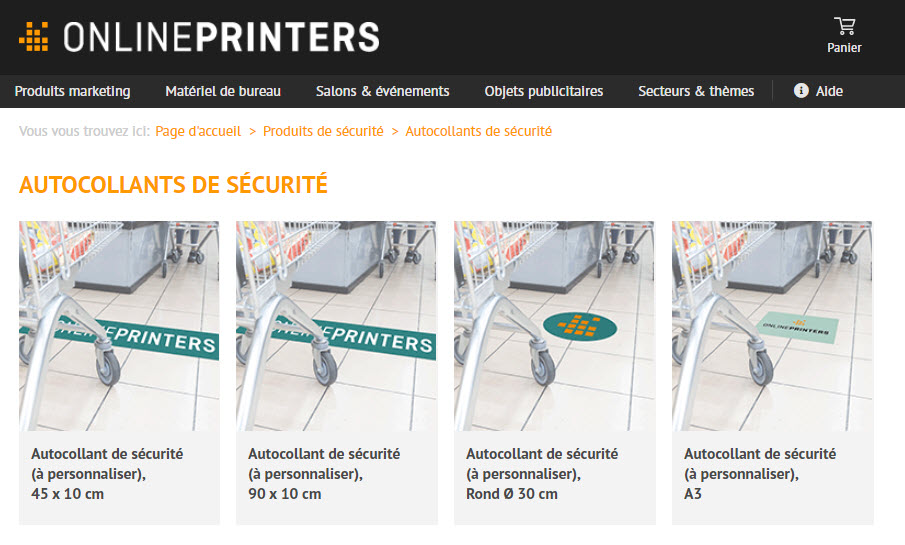 Onlineprinters - Autocollants sécurité