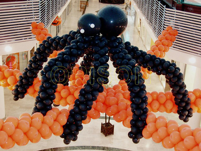 Orison - Decoration Halloween d'une araignée en ballons gonflables