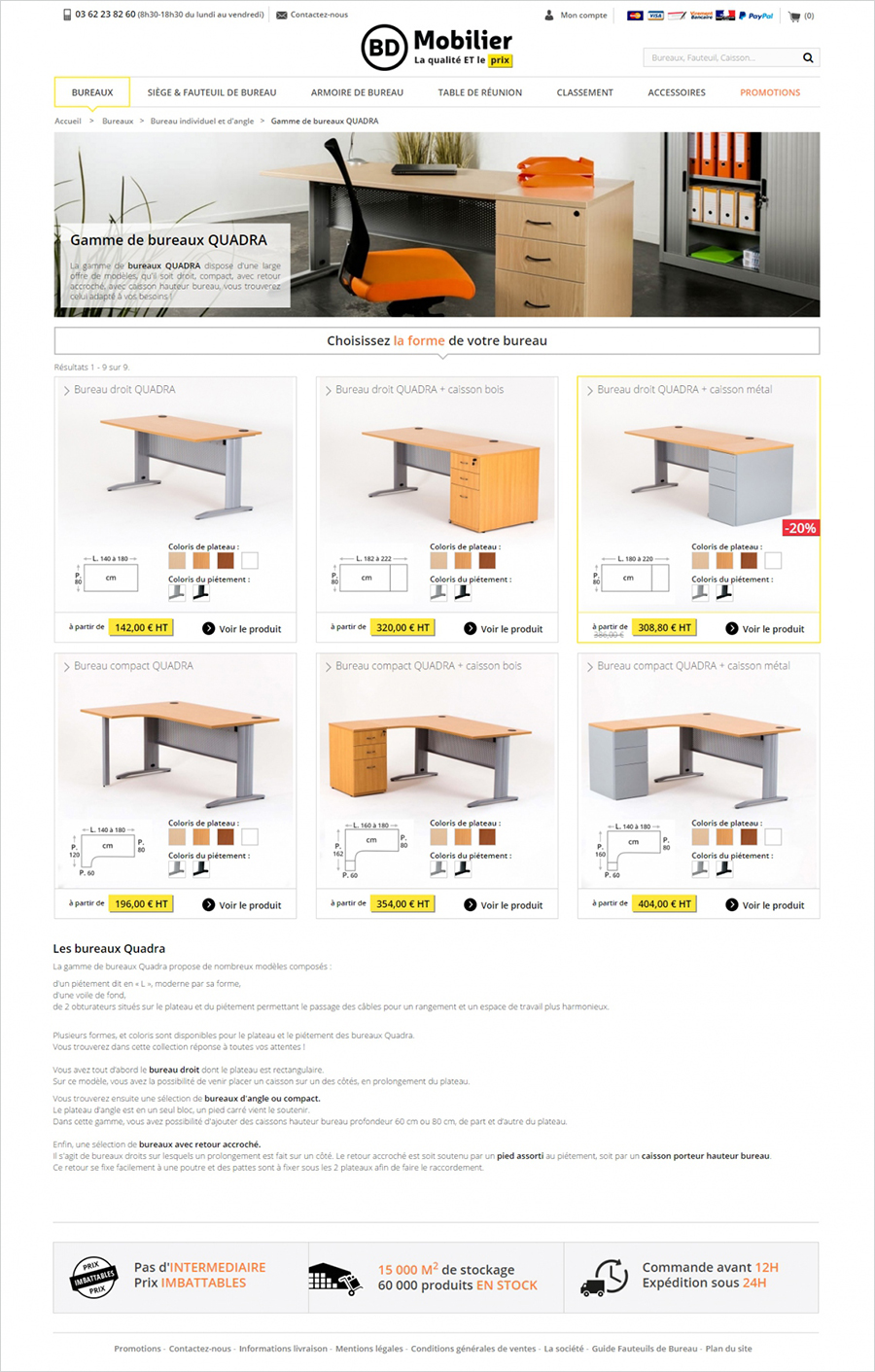Pierre Noditza - Webdesign ecommerce de meubles bureaux - Toulouse