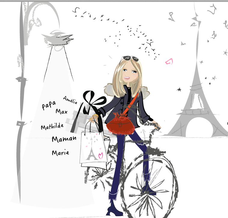 Severine Exer - Dessin humoristique la parisienne