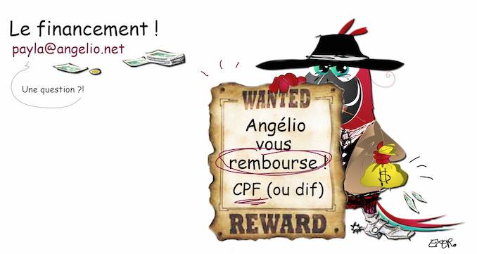 Severine Exer - Affiche publicitaire pour cours de langues Angélio académia