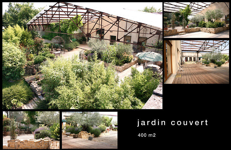 Les STUDIOS - Grand jardin couvert de 400m2 à louer