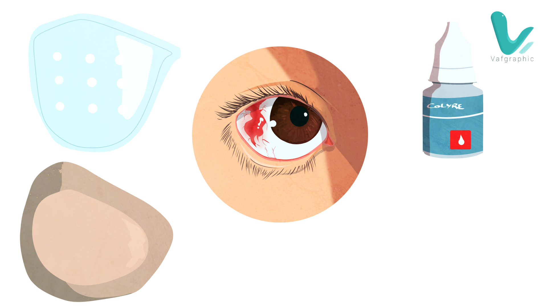 Vafgraphic - illustration flat design blessure tête et cou secteur santé